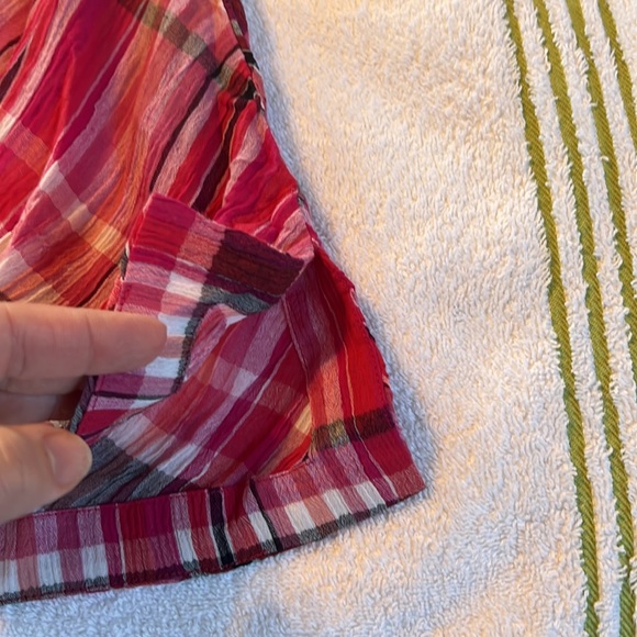 LAUREN Ralph Lauren pink plaid off shoulder blouse - Picture 8 of 11